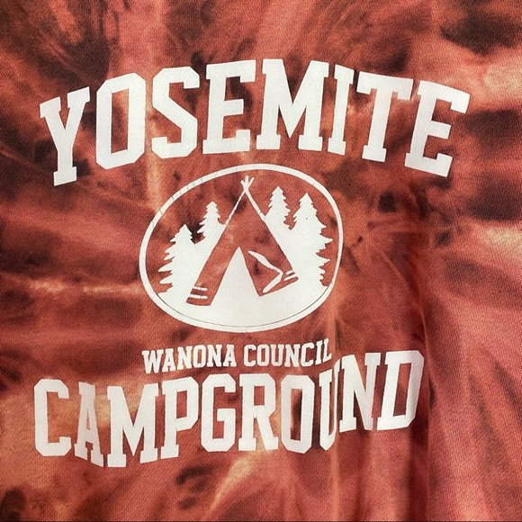 Handmade Reverse Tie Dye Yosemite Campground Pullover Sweatshirt Womens Small - Picture 6 of 12